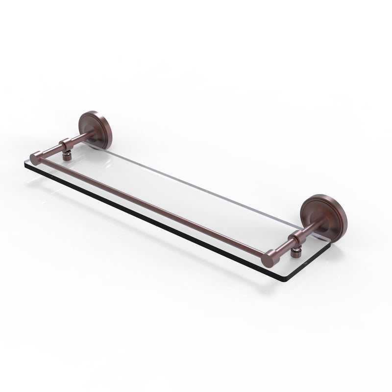 Allied Brass Prestige Regal 22 Inch Tempered Glass Shelf with Gallery Rail PRBP-1-22-GAL-CA