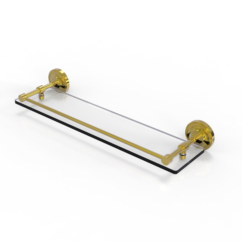 Allied Brass Prestige Regal 22 Inch Tempered Glass Shelf with Gallery Rail PRBP-1-22-GAL-PB