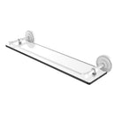 Allied Brass Prestige Regal 22 Inch Tempered Glass Shelf with Gallery Rail PRBP-1-22-GAL-WHM