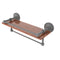 Allied Brass Prestige Regal Collection 16 Inch IPE Ironwood Shelf with Gallery Rail and Towel Bar PRBP-1TB-16-GAL-IRW-GYM