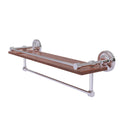 Allied Brass Prestige Regal Collection 22 Inch IPE Ironwood Shelf with Gallery Rail and Towel Bar PRBP-1TB-22-GAL-IRW-PC