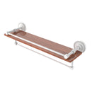 Allied Brass Prestige Regal Collection 22 Inch IPE Ironwood Shelf with Gallery Rail and Towel Bar PRBP-1TB-22-GAL-IRW-WHM