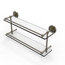 Allied Brass Prestige Regal 22 Inch Double Glass Shelf with Gallery Rail PRBP-2-22-GAL-ABR