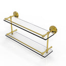 Allied Brass Prestige Regal 22 Inch Double Glass Shelf with Gallery Rail PRBP-2-22-GAL-PB