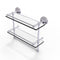 Allied Brass 16 Inch Gallery Double Glass Shelf with Towel Bar PRBP-2TB-16-GAL-SCH