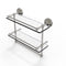 Allied Brass 16 Inch Gallery Double Glass Shelf with Towel Bar PRBP-2TB-16-GAL-SN