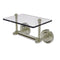 Allied Brass Prestige Regal Collection Two Post Toilet Tissue Holder with Glass Shelf PR-GLT-24-PNI