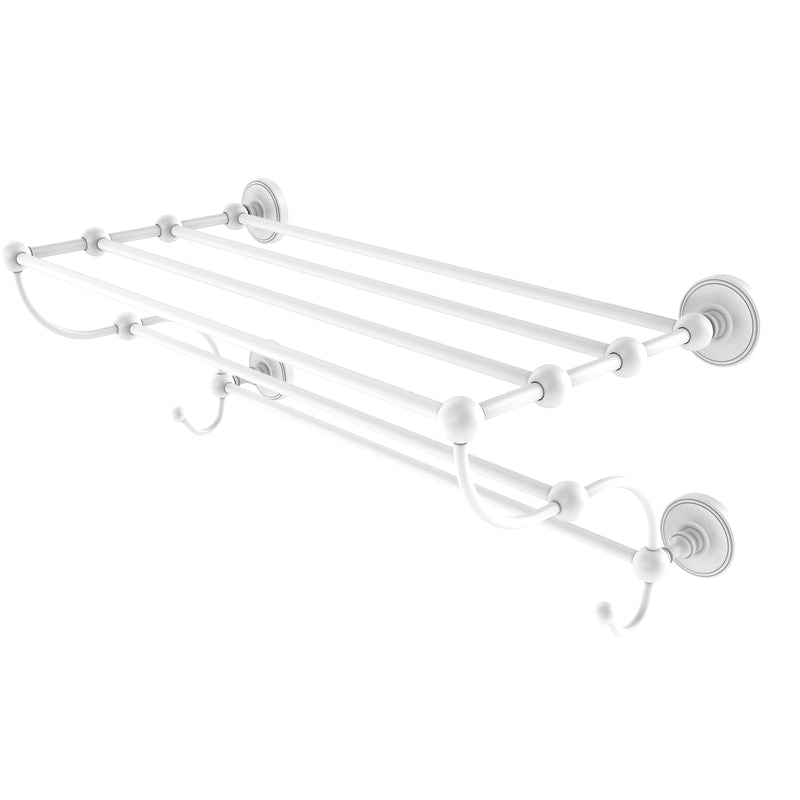 Allied Brass Prestige Regal Collection 24 Inch Train Rack Towel Shelf PR-HTL-24-5-WHM