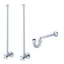 Water Creation Embassy 30" Wide Single Wash Stand P-Trap Counter Top with Basin and F2-0009 Faucet included In Chrome Finish EB30D-0109