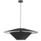 Dainolite 1 Light Incandescent Pendant Matte Black with Black Shade PSO-241P-MB-797