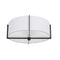 Dainolite 3 Light Incandescent Semi-Flush Mount Matte Black with White Shade PST-153SF-MB-WH