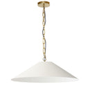 Dainolite 1 Light Incandescent Pendant Aged Brass with Cream Shade PSY-L-AGB-720