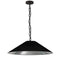 Dainolite 1 Light Incandescent Pendant Matte Black with Black and Silver Shade PSY-L-MB-697