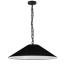 Dainolite 1 Light Incandescent Pendant Matte Black with Black Shade PSY-L-MB-797