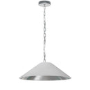 Dainolite 1 Light Incandescent Pendant Polished Chrome with White and Silver Shade PSY-M-PC-691