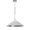 Dainolite 1 Light Incandescent Pendant Polished Chrome with White and Silver Shade PSY-M-PC-691