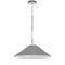 Dainolite 1 Light Incandescent Pendant Polished Chrome with Gray Shade PSY-M-PC-835