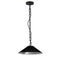 Dainolite 1 Light Incandescent Pendant Matte Black with Black and Silver Shade PSY-S-MB-697