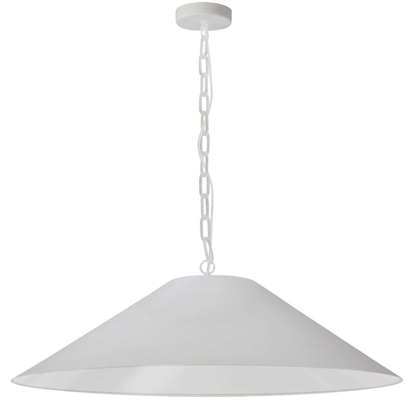 Dainolite 1 Light Incandescent Pendant Matte White with White Shade PSY-XL-MW-790