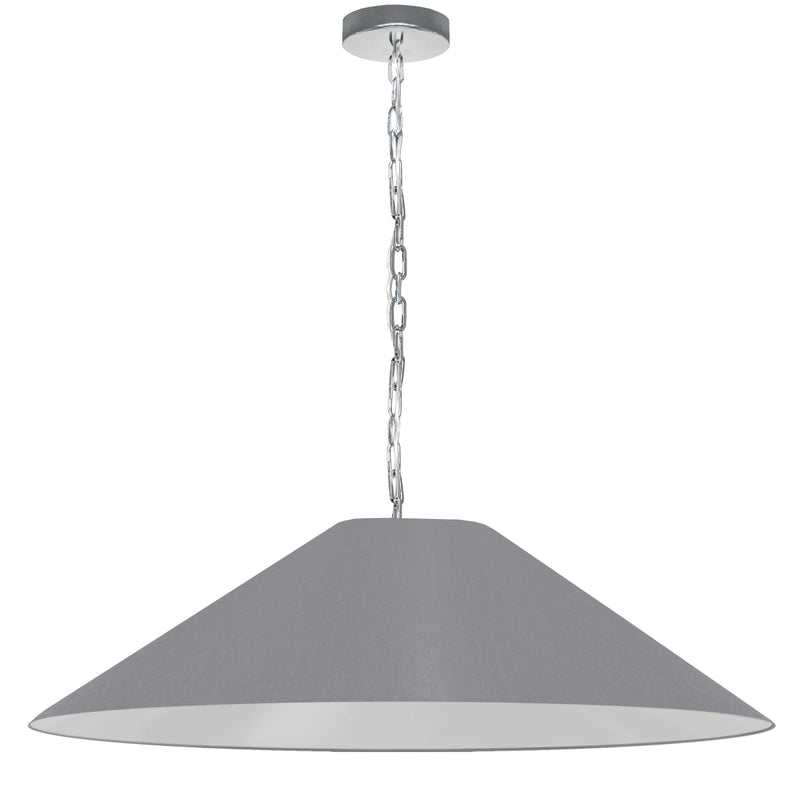 Dainolite 1 Light Incandescent Pendant Polished Chrome with Gray Shade PSY-XL-PC-835