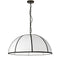 Dainolite 1 Light Incandescent Pendant Matte Black with White Shade and Black Trim PTO-321P-MB-BW