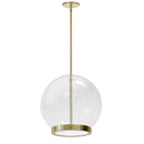 Dainolite 15W Pendant Aged Brass with Clear Glass PTS-1215LEDP-AGB