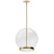 Dainolite 15W Pendant Aged Brass with Clear Glass PTS-1215LEDP-AGB