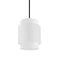 Dainolite 1 Light Incandescent Pendant Matte Black with White Shade PYA-141P-MB-WH