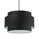 Dainolite 4 Light Incandescent Chandelier Matte Black Finish with Black Shade PYA-224C-MB-BK