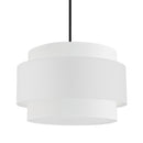 Dainolite 4 Light Incandescent Chandelier Matte Black with White Shade PYA-224C-MB-WH