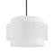 Dainolite 4 Light Incandescent Chandelier Matte Black with White Shade PYA-224C-MB-WH