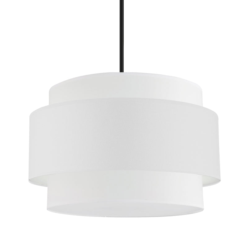 Dainolite 4 Light Incandescent Chandelier Matte Black with White Shade PYA-224C-MB-WH