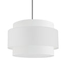 Dainolite 4 Light Incandescent Chandelier Polished Chrome with White Shade PYA-224C-PC-WH