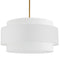 Dainolite 4 Light Incandescent Chandelier Aged Brass with White Shade PYA-304C-AGB-WH