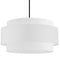 Dainolite 4 Light Incandescent Chandelier Matte Black with White Shade PYA-304C-MB-WH