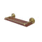 Allied Brass Que New Collection 16 Inch Solid IPE Ironwood Shelf with Gallery Rail QN-1-16-GAL-IRW-SBR