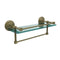 Allied Brass 16 Inch Gallery Glass Shelf with Towel Bar QN-1TB-16-GAL-ABR