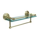 Allied Brass 16 Inch Gallery Glass Shelf with Towel Bar QN-1TB-16-GAL-SBR