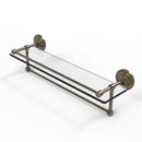 Allied Brass 22 Inch Gallery Glass Shelf with Towel Bar QN-1TB-22-GAL-ABR