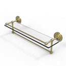 Allied Brass 22 Inch Gallery Glass Shelf with Towel Bar QN-1TB-22-GAL-SBR