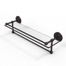 Allied Brass 22 Inch Gallery Glass Shelf with Towel Bar QN-1TB-22-GAL-VB