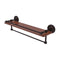 Allied Brass Que New Collection 22 Inch IPE Ironwood Shelf with Gallery Rail and Towel Bar QN-1TB-22-GAL-IRW-ABZ