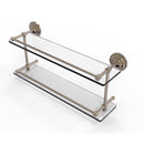 Allied Brass Que New 22 Inch Double Glass Shelf with Gallery Rail QN-2-22-GAL-PEW