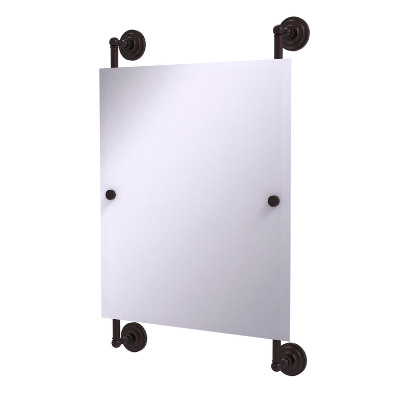 Allied Brass Que New Collection Rectangular Frameless Rail Mounted Mirror QN-27-92-ABZ