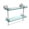 Allied Brass 16 Inch Gallery Double Glass Shelf with Towel Bar QN-2TB-16-GAL-PC