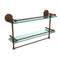 Allied Brass 22 Inch Gallery Double Glass Shelf with Towel Bar QN-2TB-22-GAL-ABZ