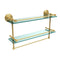 Allied Brass 22 Inch Gallery Double Glass Shelf with Towel Bar QN-2TB-22-GAL-PB