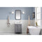 Water Creation Queen 24" Single Sink Quartz Carrara Vanity In Cashmere Gray QU24QZ01CG-000000000