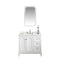 Water Creation Queen 36" Single Sink Quartz Carrara Vanity In Pure White with F2-0012-05-TL Lavatory Faucet QU36QZ05PW-000TL1205