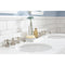 Water Creation Queen 60" Double Sink Quartz Carrara Vanity In Pure White with Matching Mirror QU60QZ05PW-Q21000000